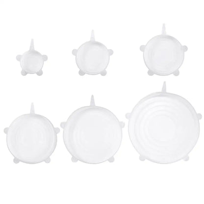 JUSTOOL 12 Pcs Stretchable Silicone Fresh-Keeping Lid For Refrigerator Food Cling Film Bowl Lids Silicone Lid Set Fresh-Keeping