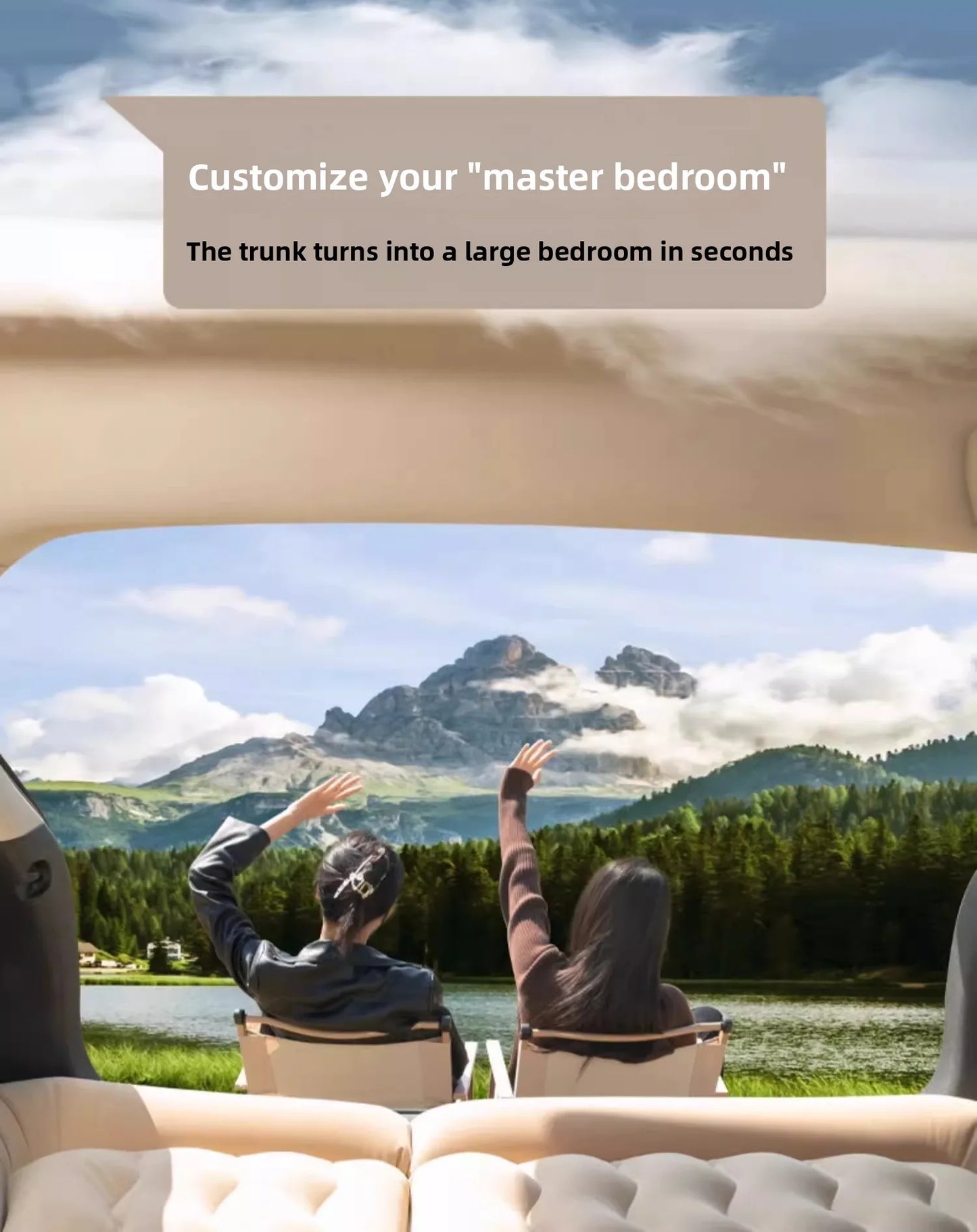 Airbed Household Outdoor Single Double Air Bed Thickened Folding Inflatable Convenient Mattress Sleep Rest for Car SUV Travel