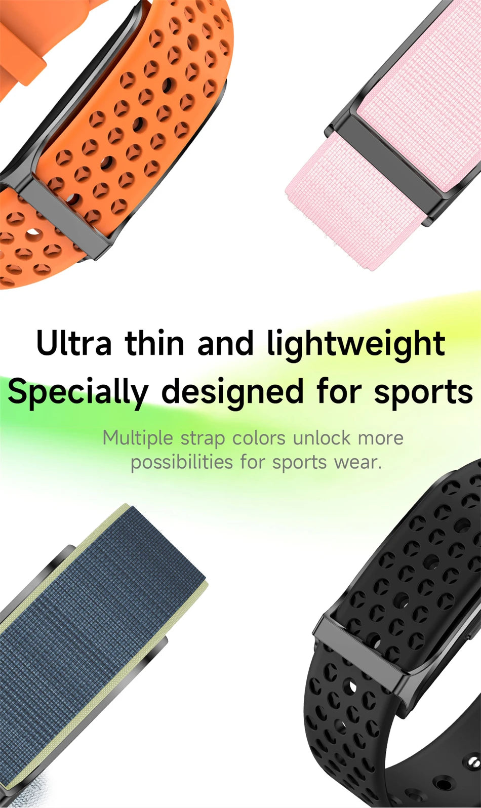 Smart Wristband Wearable Fitness Multi-Sport All-Day Automatic Continuous Monitoring Health Data Improve Sleep Stress Wellness