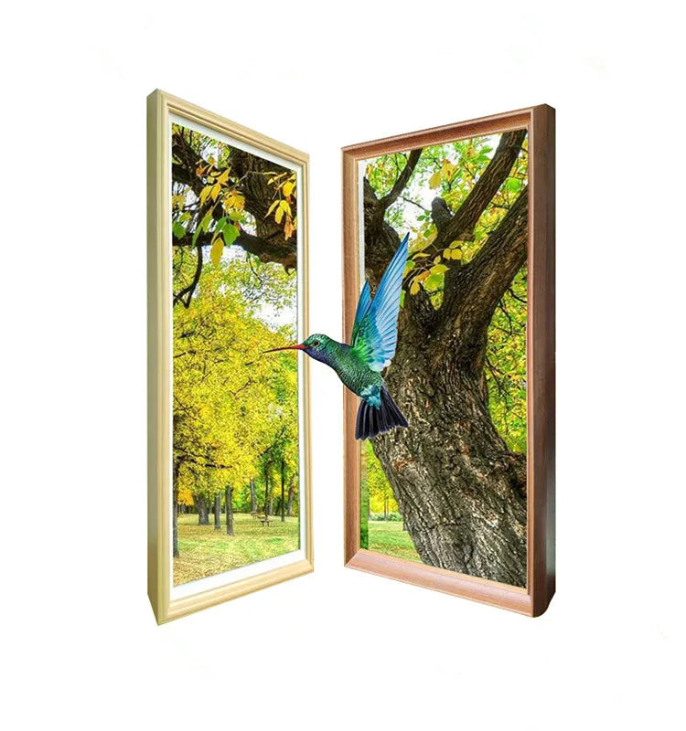 21.5-65 Inch Wall-mounted Digital Photo Frame Solid Wood Smart Advertising Machine Digital Electronic Art Painting LCD Screen
