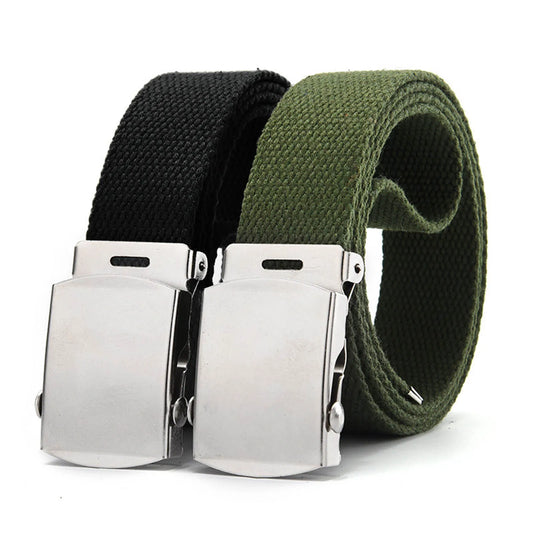 Men Automatic Buckle Canvas Belt Unisex Outdoor Multifunctional Nylon Belt for Men Fashion Mens Trousers Jeans Belts Waistband