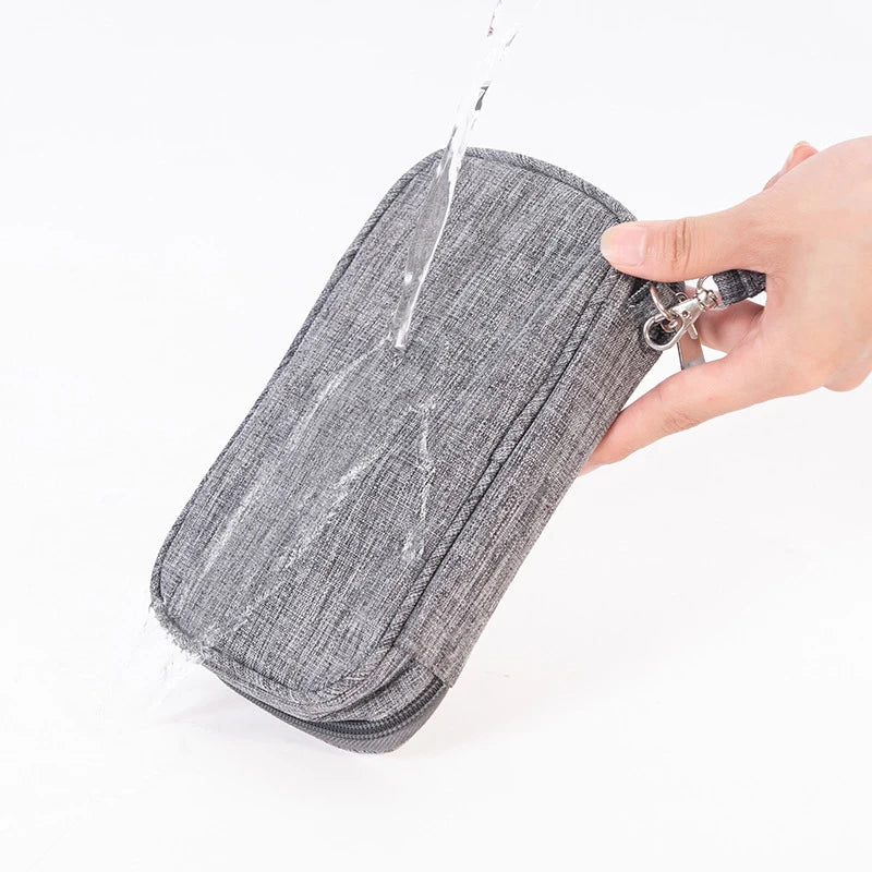 Travel Storage Bags for Cable Portable Electronics Organizer for Charger Power Bank, Zipper Electronics Accessories Case