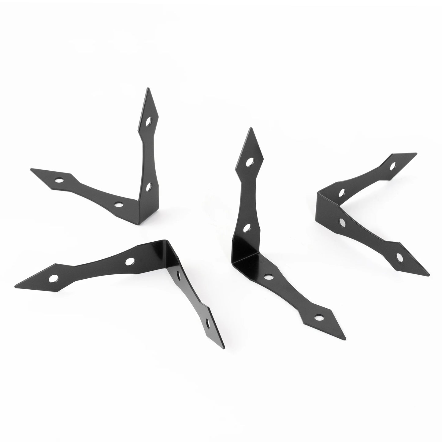 Black Metal Corner Protector Iron Decorative Corner Bracket Edge and Corner Guards for Wooden Table Desk Box Cabinet Furniture