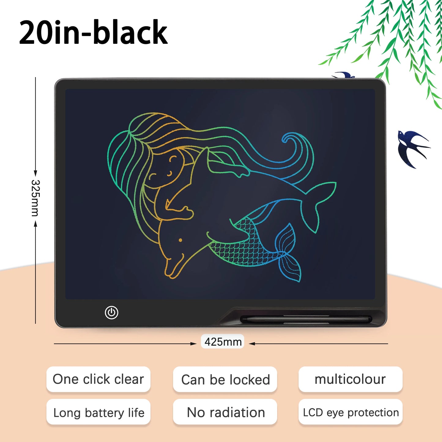 16" / 20" Lcd Writing Tablet / Drawing Tablet / Drawing Board Smart Erasable Graphics Tablet Drawing Writing Pad  Children toys