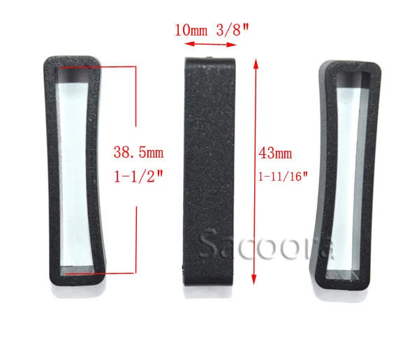 10pcs/pack Plastic Belt Loop Keeper Square Loop Leather Belt Buckle Harness Backpack Straps Black