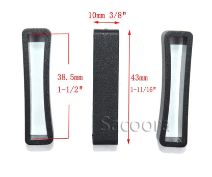 10pcs/pack Plastic Belt Loop Keeper Square Loop Leather Belt Buckle Harness Backpack Straps Black