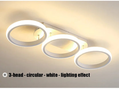 LED Ceiling Light 3 colors Modern Round Square-shaped For Hallway Bedroom Checkroom Living Room Restaurant Staircase Lighting