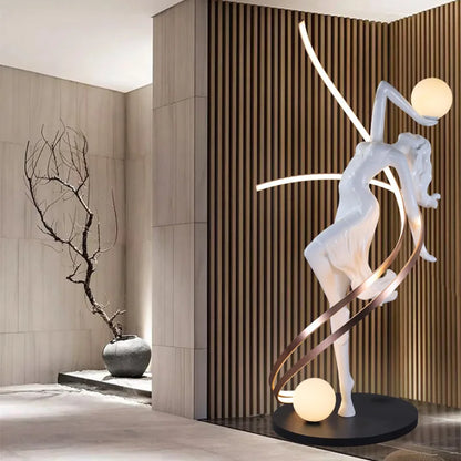 Misha White Goddess Statue Floor Lamp , Liberty Sculpture Floor Lamp , Art Human Floor Lamp