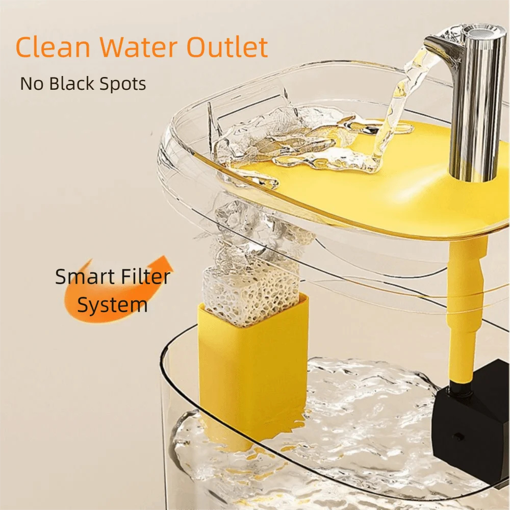 1.5L Cat Drinking Fountain Large Capacity Removable Pet Water Feeder Anti-Dry Burning Quiet Operation Automatic Water Dispenser