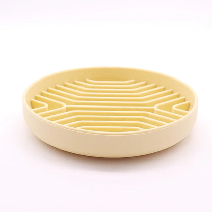 Non-slip Silicone Pet Slow Food Bowl Anti-choking Anti Knockover Cat Slow Feeder Mat with Suction Cup Dog Accessories