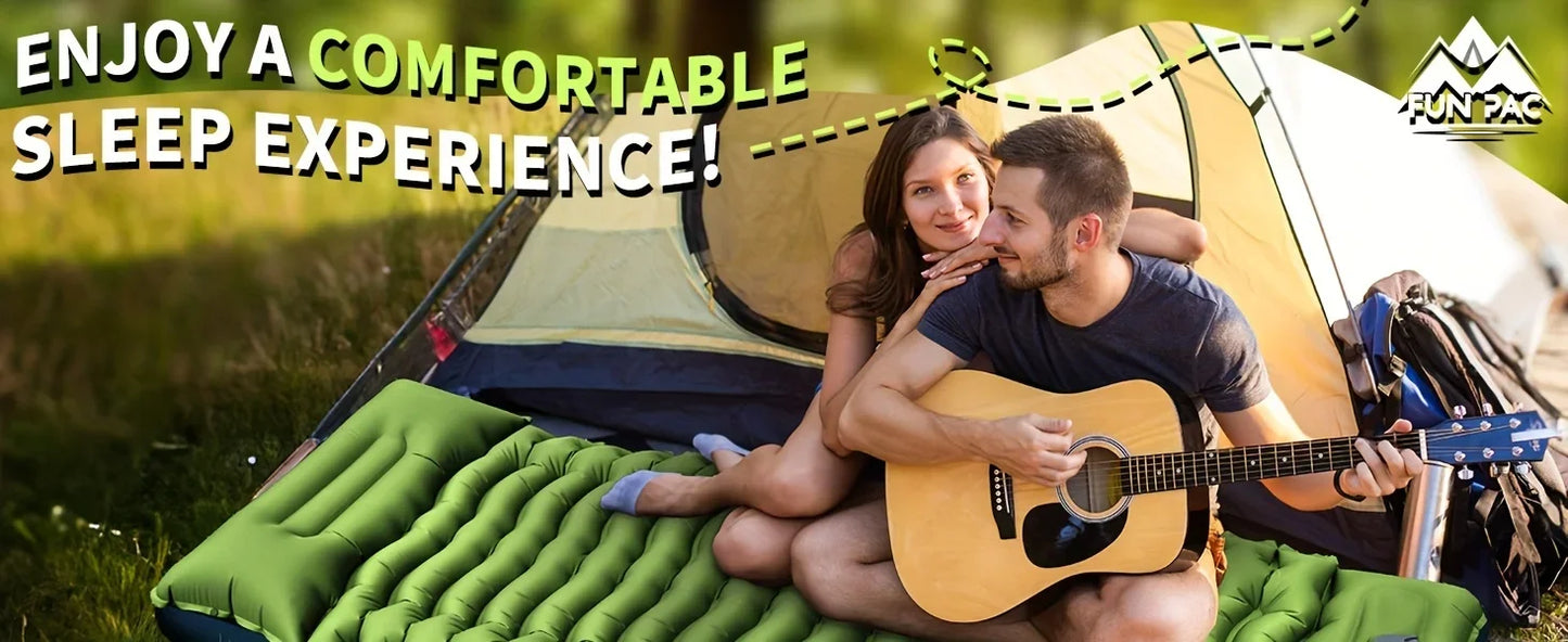 Camping Hiking Camp Sleeping Gears Air Mattresses Compact Ultralight Self-Inflating Camping Air Mattress Backpacking Hiking Tent