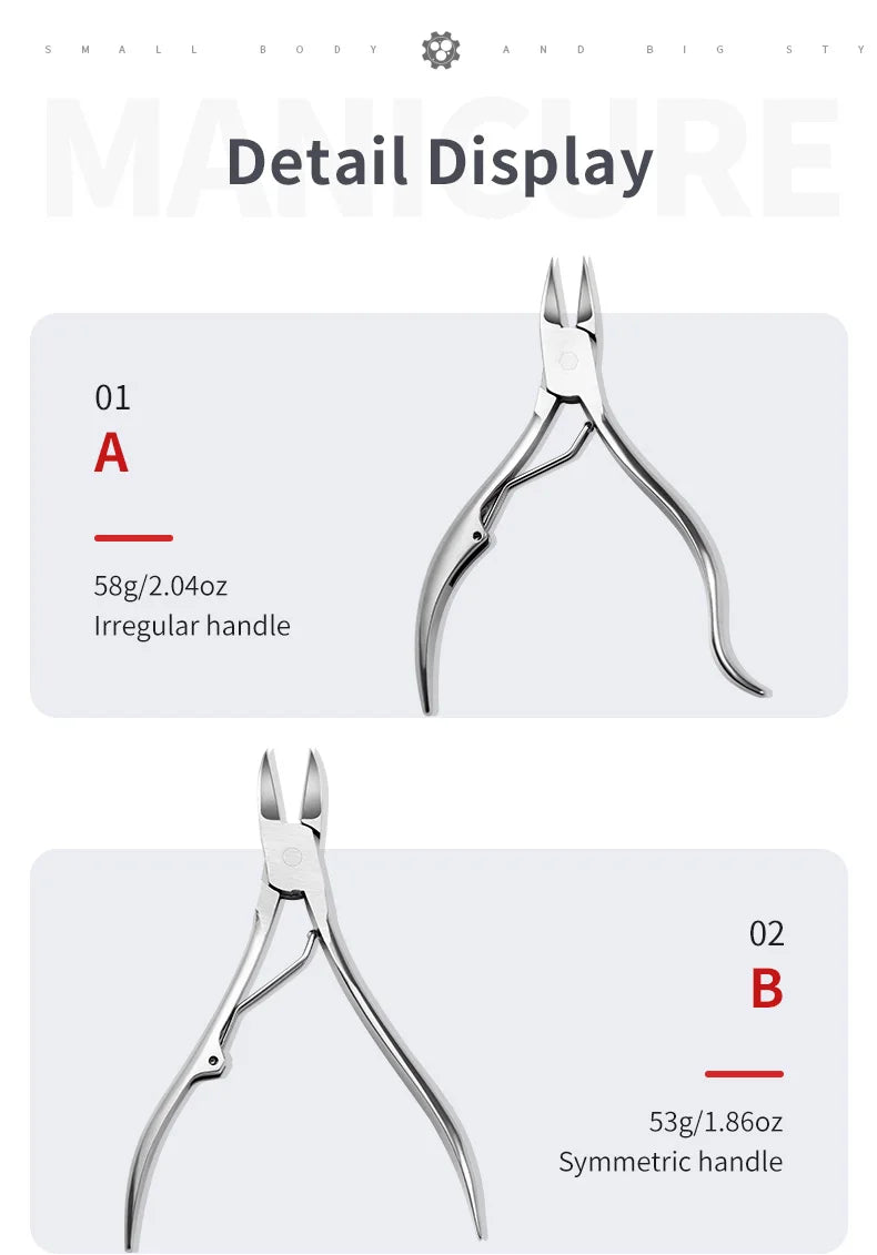 Stainless Steel Nail Scissors Dead Skin Cuticle Remover Nail Clippers Ingrown Toenail Foot Care Tool Eagle Beak Plier