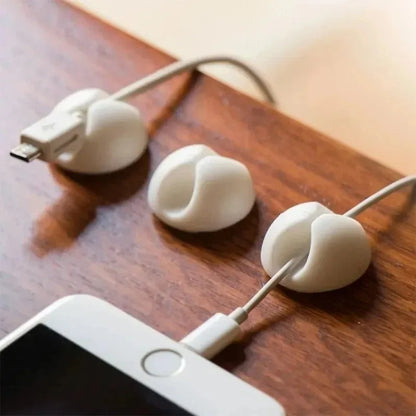 Cable Clip Adhesive Silicone Cable Holders Organizer Desk Cable Management Clips Wire Cord Holder In Office Home Car