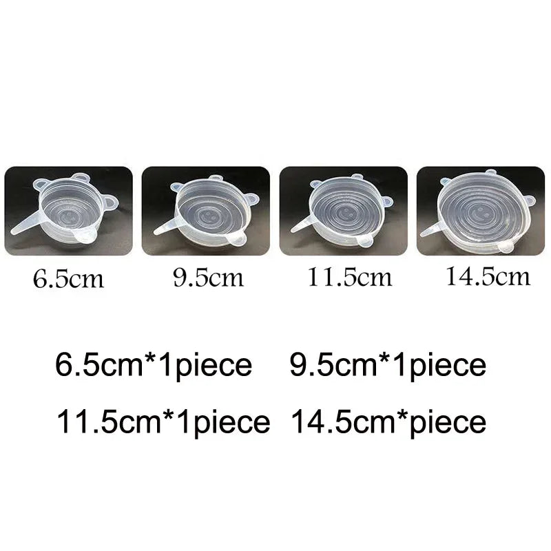 16 Sizes Silicone Stretch Lids Universal Lid Silicone Bowl Pot Lid Silicone Cover Pan Cooking Food Fresh Cover Microwave Cover