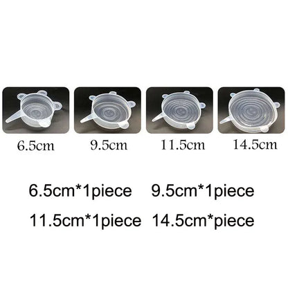 16 Sizes Silicone Stretch Lids Universal Lid Silicone Bowl Pot Lid Silicone Cover Pan Cooking Food Fresh Cover Microwave Cover