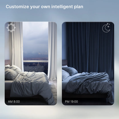 MOES WiFi/Zigbee Smart Curtain Motor Electric Curtain Opener Super Silent For Curtain Track Remote Control Compatible with Alexa