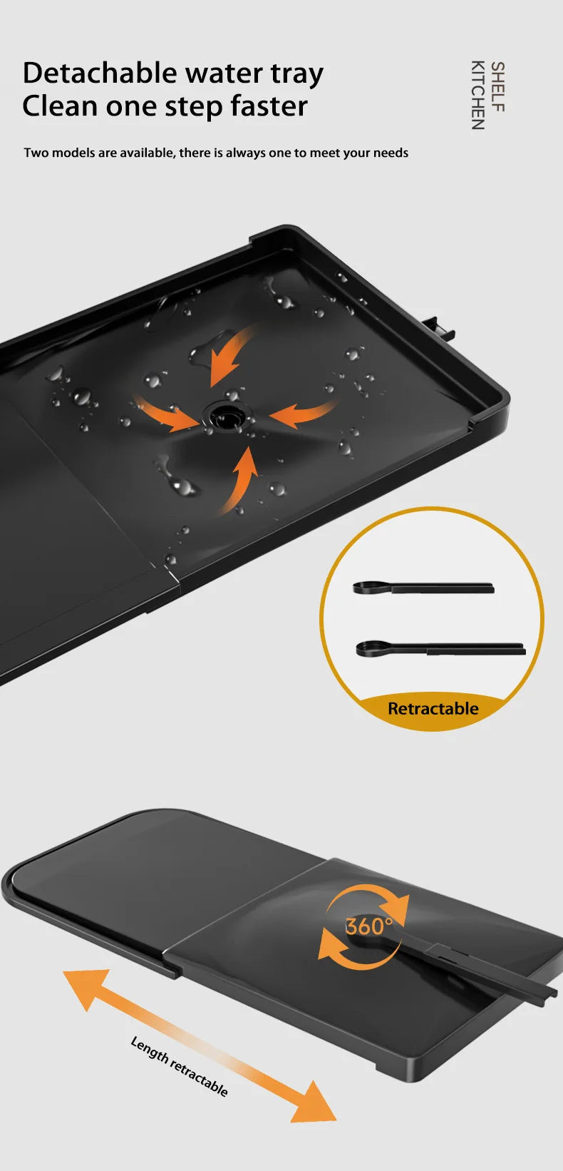 Kitchen Gadgets Sticky Plate Knife Fork Chopsticks Cup Drain Rack Kitchen Retractable Dish Drain Sink Suitable For Kitchen Sinks