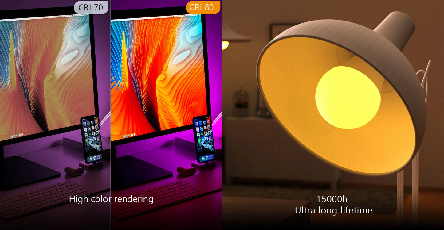 Imou B5（E26/E27）B22 Smart Light Bulb Control Lamp Base Dimmable Light Led Lamp Bombilla Colorful Changing 9W Function color