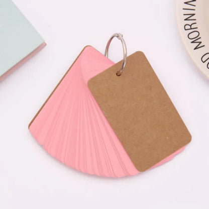 50 Sheets/set Blank Mini Notepad Memo Pad Portable Binder Mini Notebook Stationery Sticky Note for Students Staff