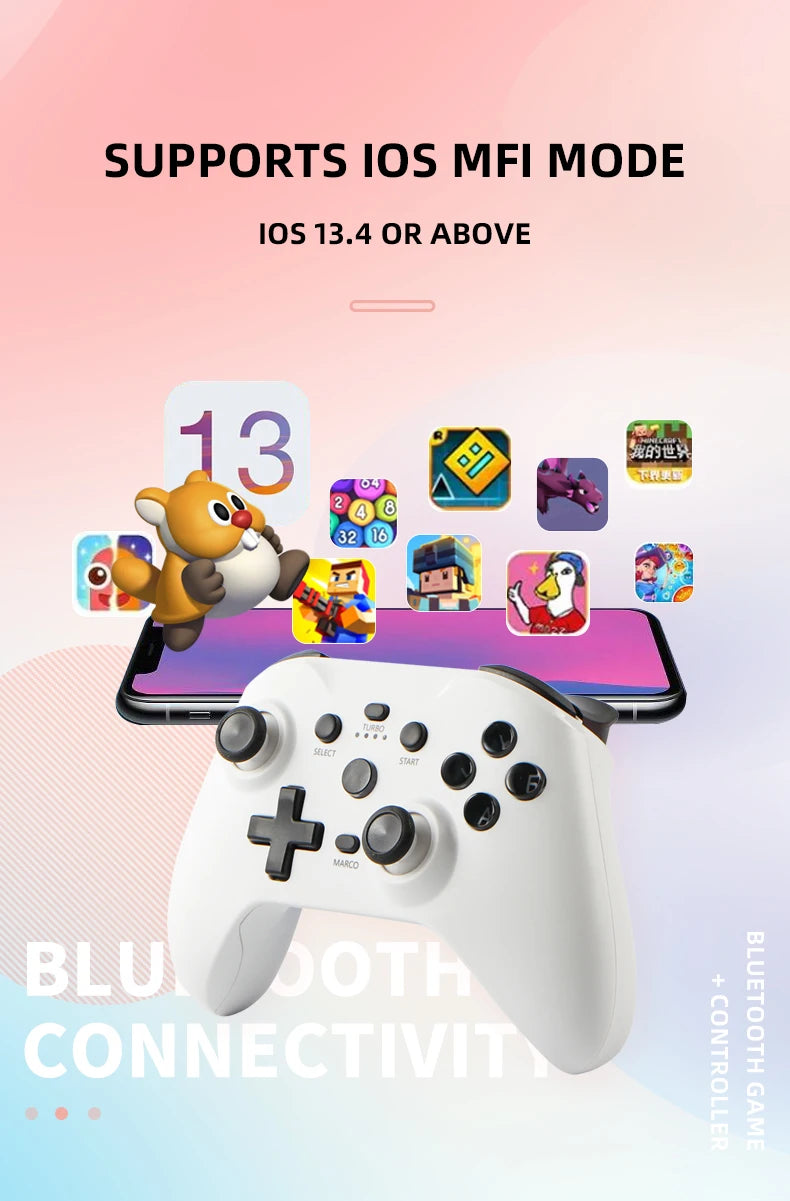 Switch gamepad  Wirelless  controller Supports Android phones/iOS/computers Win10/PS4 with dual motor vibration