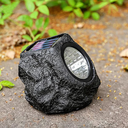 LED Solar Energy Warm Light  Outdoor Garden Lawn Decoration Waterproof Lighting Garden Spotlight Solar Simulation Stone Light