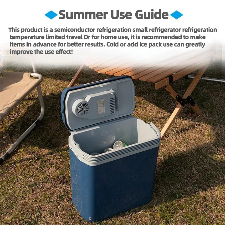 24L Car Refrigerator 12V 220V Heat Cool Mini Electric Equipment For Cars Compressor Box  Fridge Electric Devices Nest Freezer