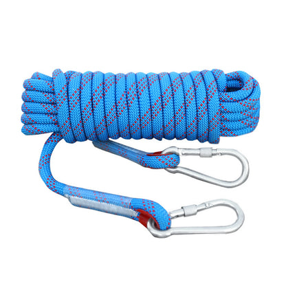 10mm Rock Climbing Rope 10M/20M/30M Outdoor Static Rapelling Rope for Fire Rescue Safety Escape Tree Climbing for Outdoor Sports