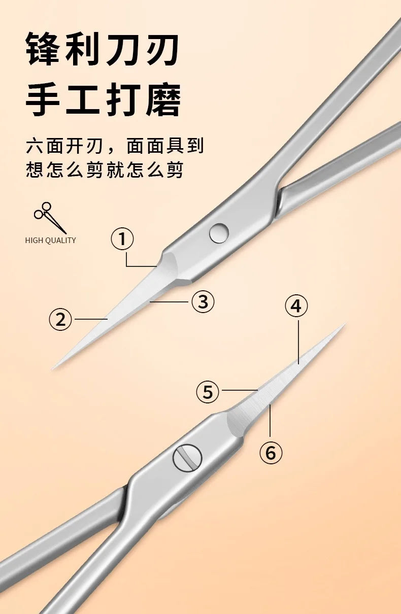 Stainless Steel Manicure Scissors for Nail Care Cuticle Nipper Dead Skin Remover Scissors Nail Art Cuticule Cutter Beauty Tool