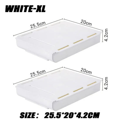 Hidden Drawer Organizer Self-Adhesive Desktop Small Drawer Cabinet Under Table Hidden Drawer Office Home Storage Tools