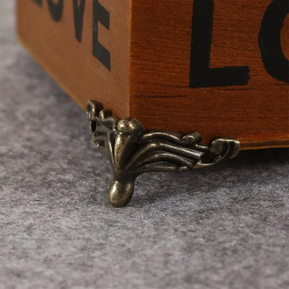 4pcs Antique Hardware Protector Furniture Part Decorative Corner Furniture Leg Feet Leg Corner Bracket