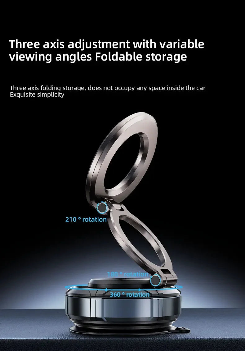 Magnetic Car Phone Holder Mount Vacuum, 360-degree Rotating for Iphone 15 14 13 12 Pro Max Phone Holders & Stands