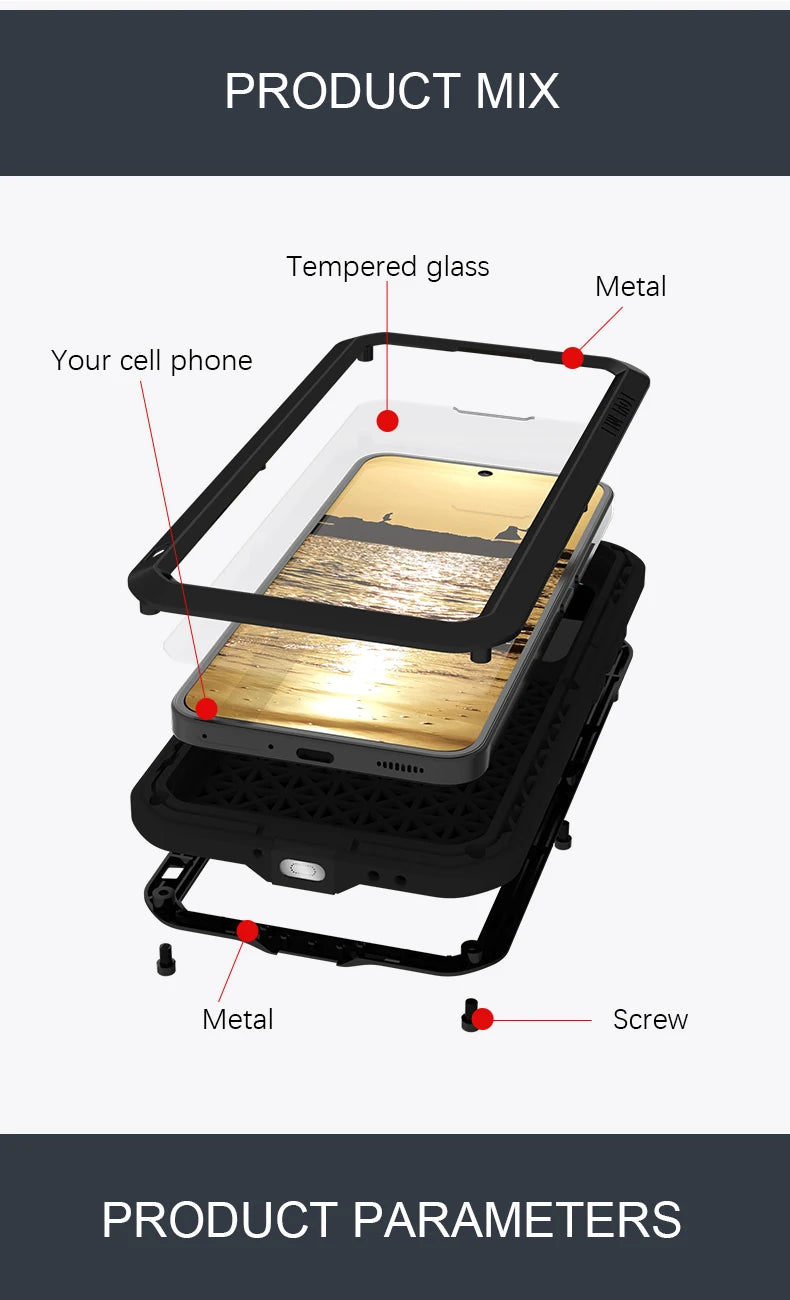 Love Mei Phone Case for Xiaomi 15 14 13 Pro 11 Silicone Military Grade Metal Protective Case Shock Proof Dust Proof Cover