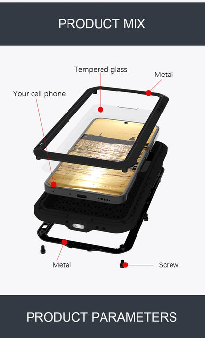 Love Mei Phone Case for Xiaomi 15 14 13 Pro 11 Silicone Military Grade Metal Protective Case Shock Proof Dust Proof Cover