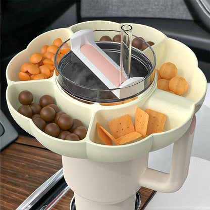 Reusable Silicone Snack Platters for Snack for Stanley Cup 40 Oz Tray Snack Divider Divided Container Food Tray Holder Outdoor