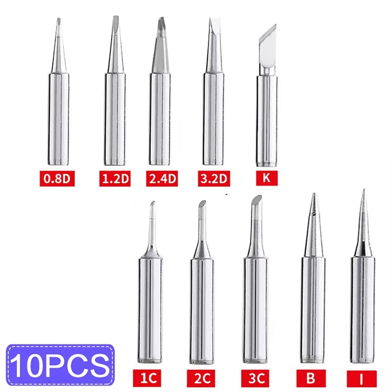 5PCS/10PCS Soldering Iron Tips Soldering Iron Head Set DIY Electric Soldering Iron Replacement Tip Repair