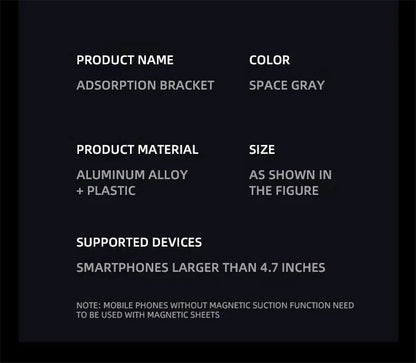 Magnetic Car Mobile Phone Holder Mount Foldable 360 Degree Rotating Vacuum Adsorption Smartphone Holder Multifunction