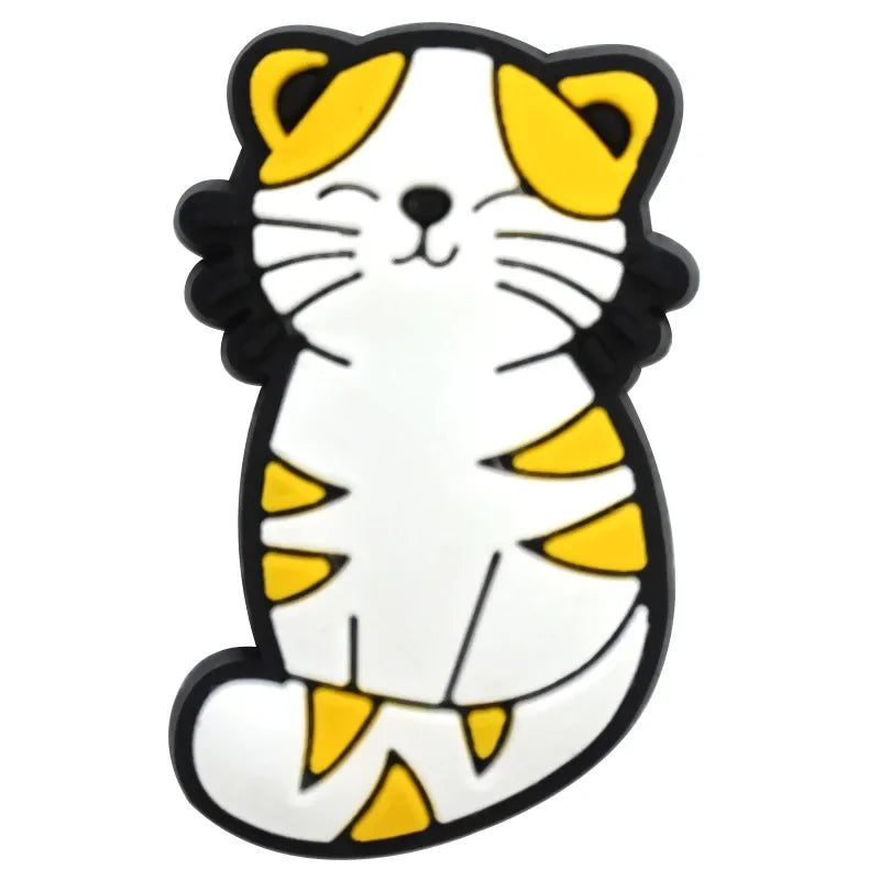 Cute Cats Shoe Charms Decoration for Crocs Pin Accessories Bracelet Wristband Party Gifts