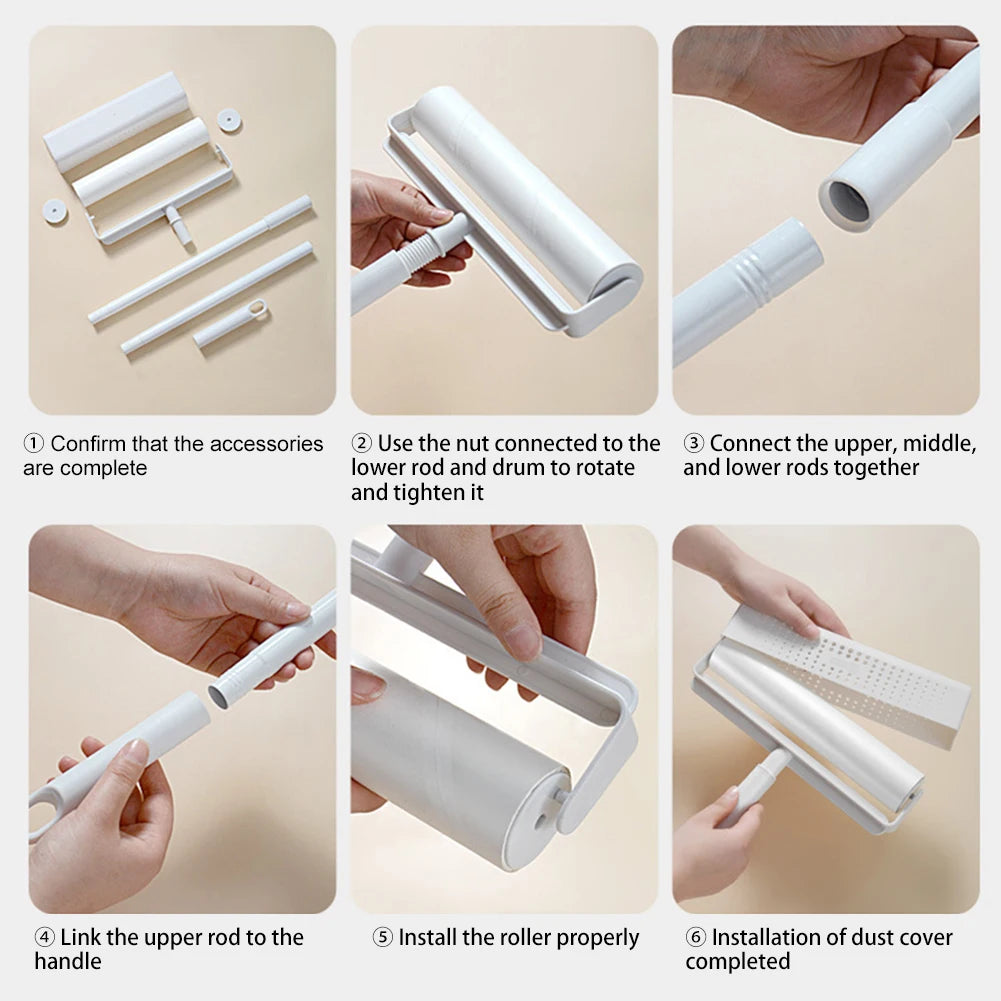 Clothes Bed Lint Remover Tool Large Cleaning Lint Roller With Long Handle For Car Seats Removes lint From Clothes