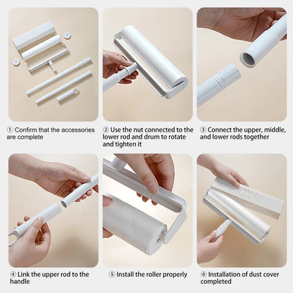 Clothes Bed Lint Remover Tool Large Cleaning Lint Roller With Long Handle For Car Seats Removes lint From Clothes