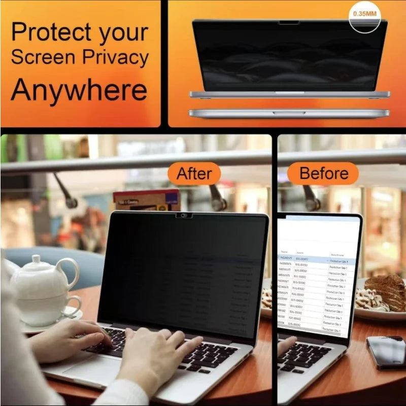 Privacy Screen for MacBook Pro 14 Inch 2021-2024 M4-M3-M2-M1 Pro/Max, Magnetic Anti Blue Light Glare Protector