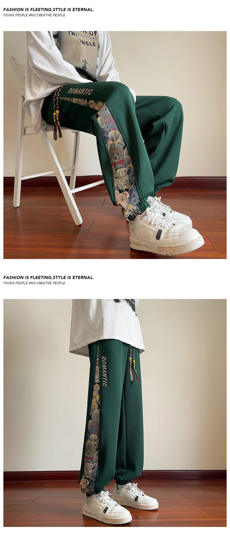 2025 Men Pants Streetwear Sweatpants Joggers Hip Hop Loose Harajuku Trousers