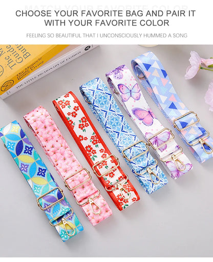Fashionable And Minimalist Shoulder Strap Print Adjustable Bag Strap Luggage Replaceable Travel Accessories