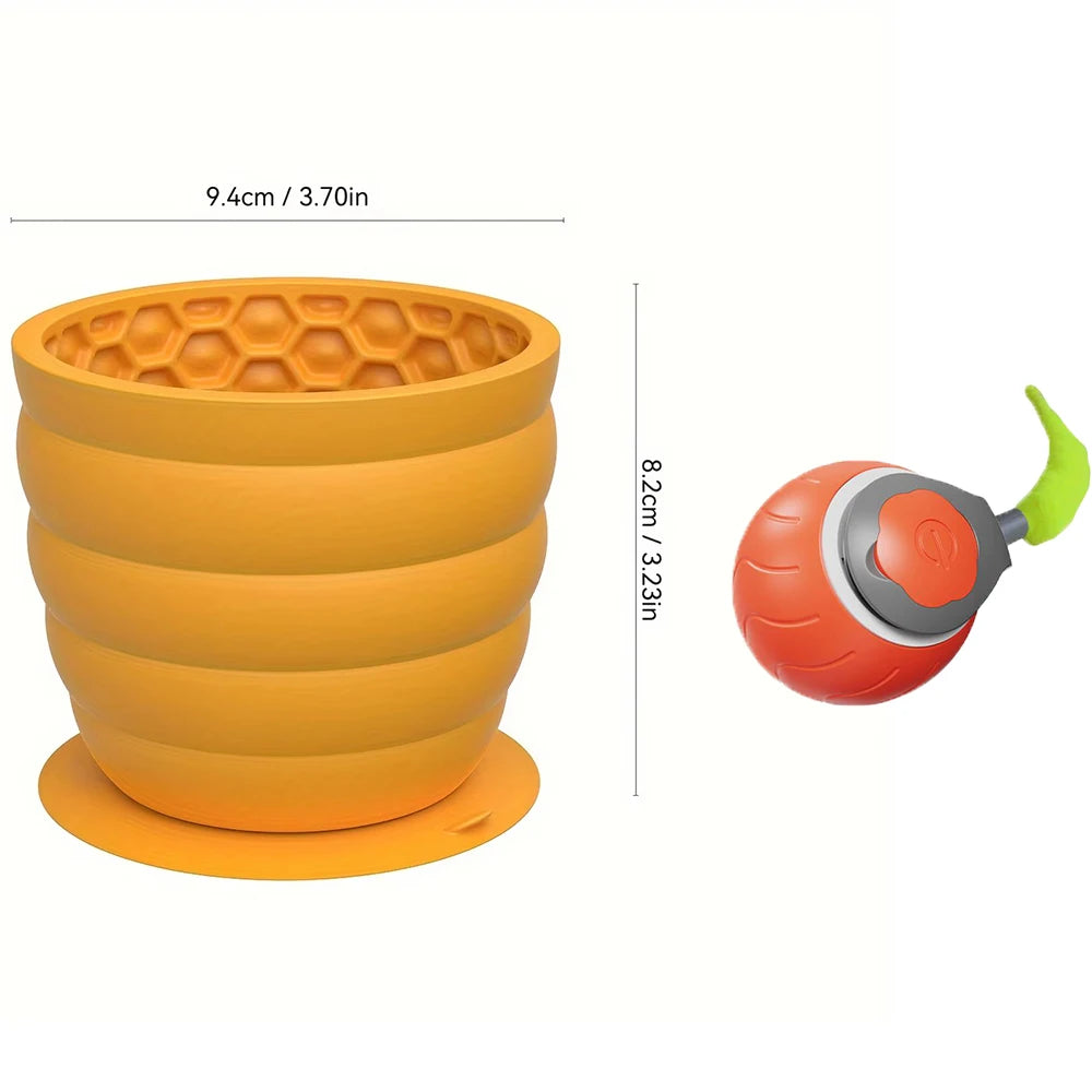 Slow Feeder Silicone Dog Bowl with Suction Cup Non-slip Anti distraction Design Healthy Pet Bowl for Small and Medium Breeds