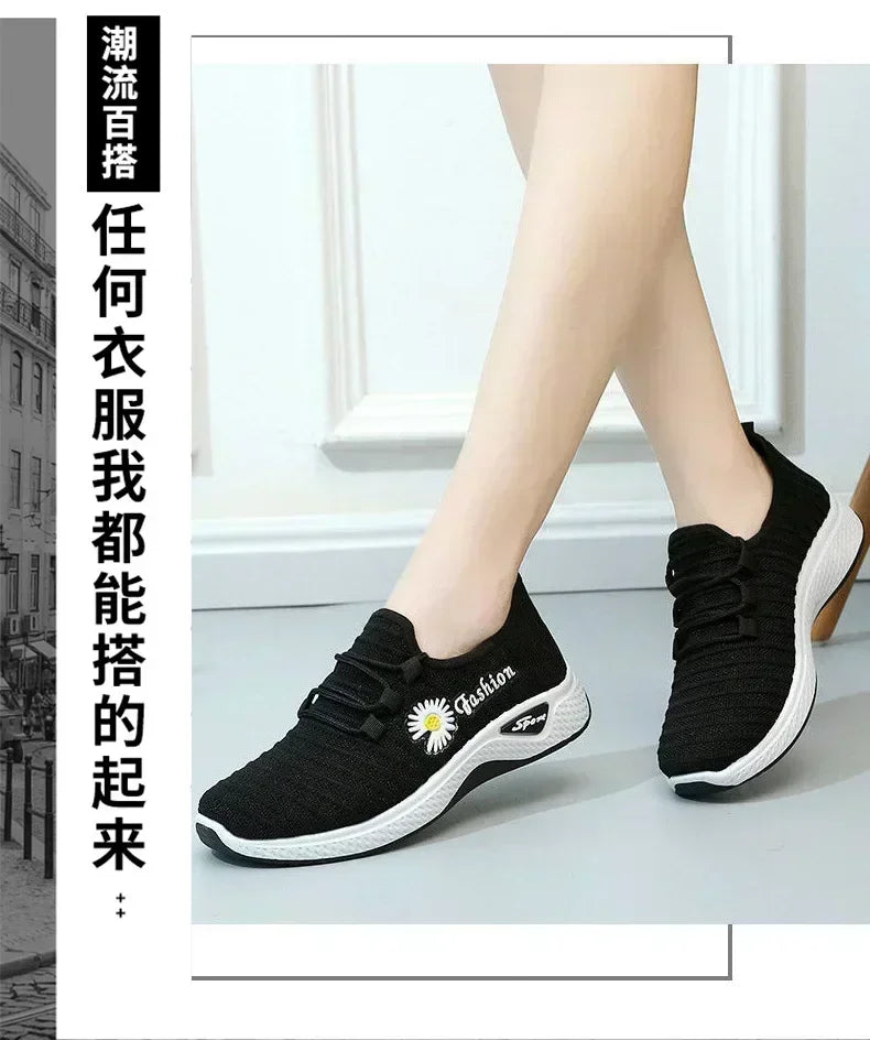 2025 Fashionable Lightweight Women's Spring/Autumn Flats: Comfortable Casual Single Shoes in Cotton Fabric womens shoes