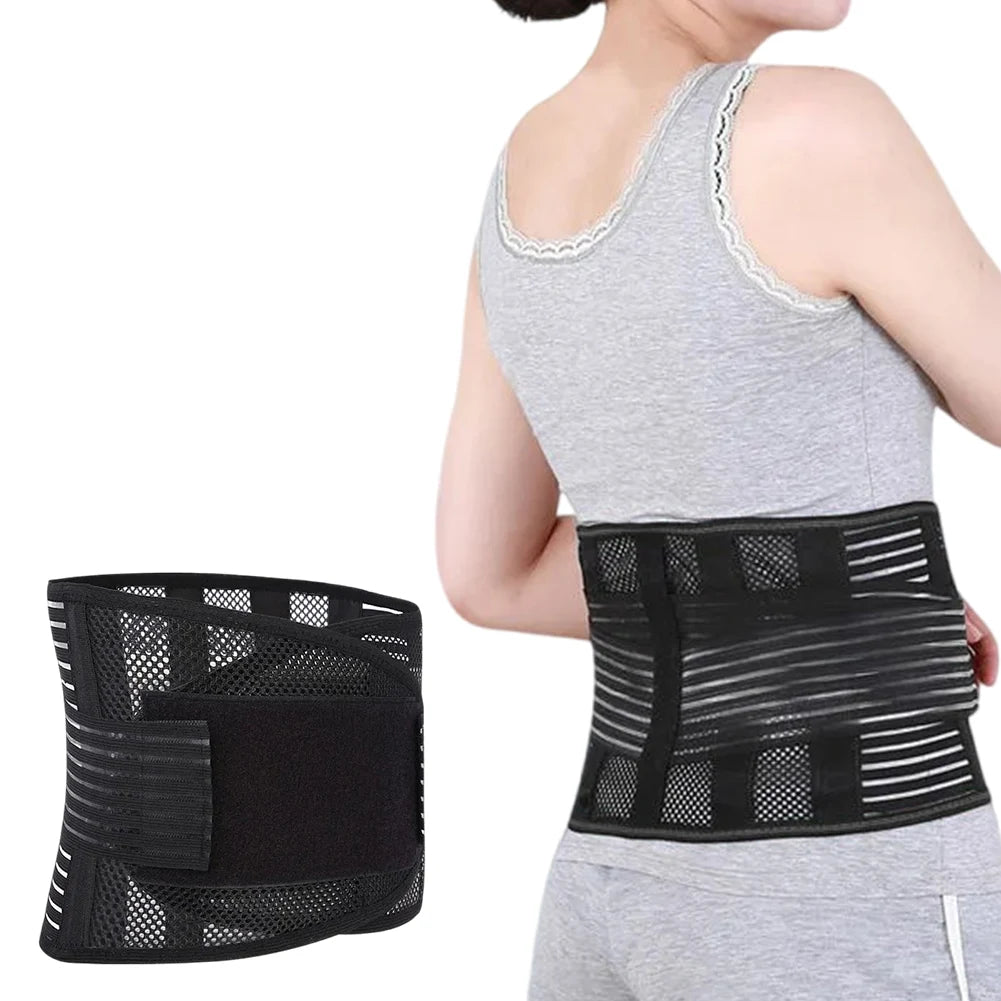 Back Brace Breathable Lumbar Support Belt Adjustable Straps Back Belt Lower Back Waist Brace for Lower Back Relief Sciatica