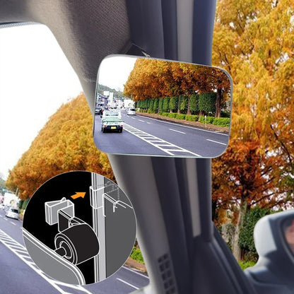 Car Auxiliary Blind Spot Mirror Interior  Convex Rearview Mirror 360 Degree Wide Angle Adjustable Parking Rimless Mirrors