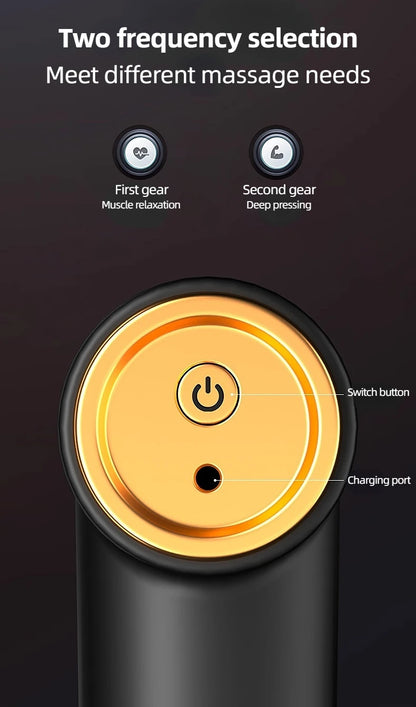 Portable Mini Muscle Massage Gun Vibration Massage Gun Body Neck Back Pain Gout Relief Deep Muscle Relaxation Massager Tools