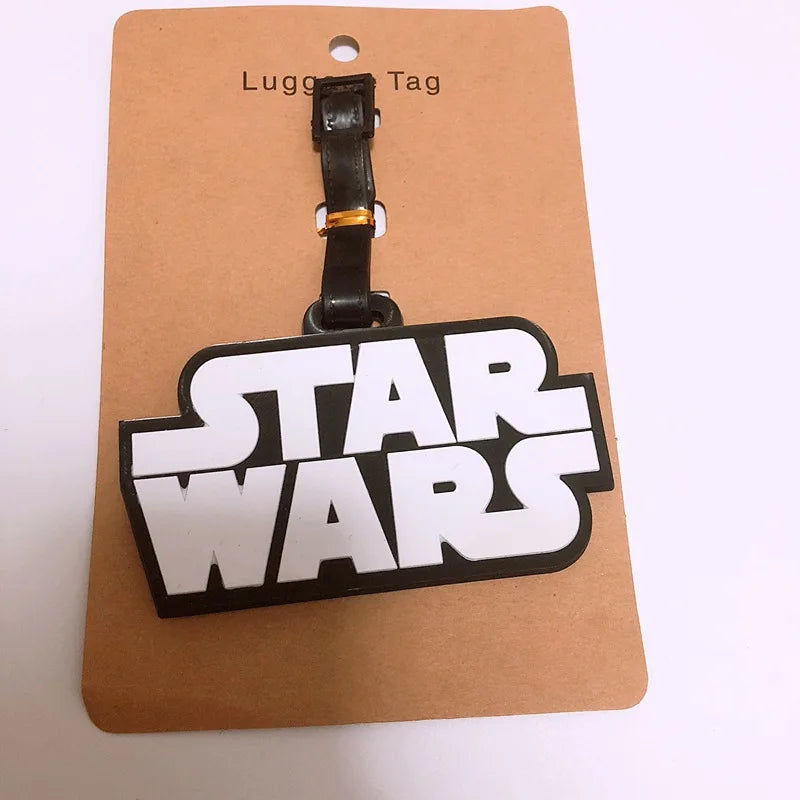 Cartoon Star Wars Travel Luggage Tag Cute Suitcase ID Addres Holder Boarding Baggage Tag Label Adorable Pendant Gift Accessories