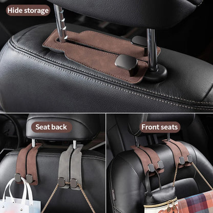 2 in 1 Car Hook For Car Rear Seat Back Hooks Headrest Hanger Clip Universal Double Hooks Holder Storage Car Interior Accessories