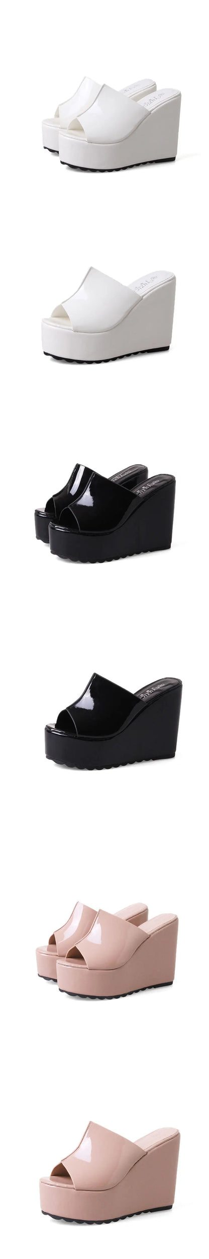Platform Slippers Women Fashion Shoes Wedge Sandals Solid Color Party Sandles Woman Casual Comfort Designer Summer Footwear